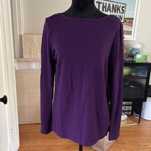 Banana Republic Rich Purple Long Sleeve Top